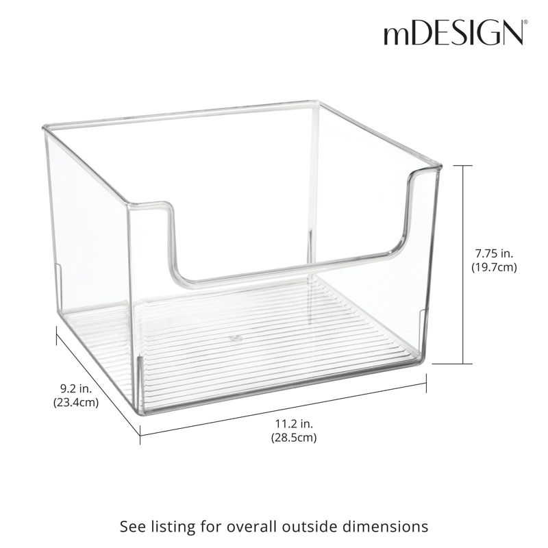 mDesign Plastic Closet Home Storage Organizer Cube Bin Container, 8 Pack - Clear, 4 of 8