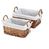 Cheung's Oreni 2 Piece Lined Rectangle Baskets - Brown - 4 of 4