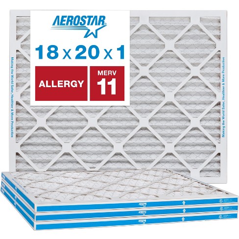 Aerostar 18x20x1 Merv 11 Allergy Air Filter Box Of 4 Target