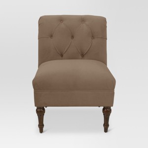 Arched Back Chair - Velvet Cocoa - Threshold , Velvet Brown