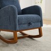 Sapphtopaz Accent Rocking Chair High Back Lounge Glider Chairs with Retractable Footrest and Side Pocket Accent Chairs for Living Room - 3 of 4