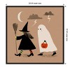 Amanti Art 22"x22" Halloween Witch Ghost Graphic III by Victoria Barnes Framed Wall Canvas: Spooky Seasonal Decor - 4 of 4