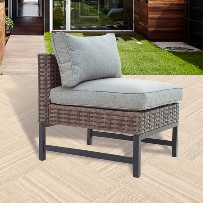 Armless Patio Chair - Gray - Patio Festival