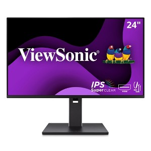 ViewSonic VG2451 24 Inch IPS 1080p Ergonomic Monitor with Full Adjustability, 100Hz, 4-Port USB Hub, HDMI, DisplayPort, and USB C Inputs for Home and - 1 of 4
