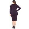 Women's Plus Size Long Sleeve Destiny Sweater Dress - White Mark - 3 of 3