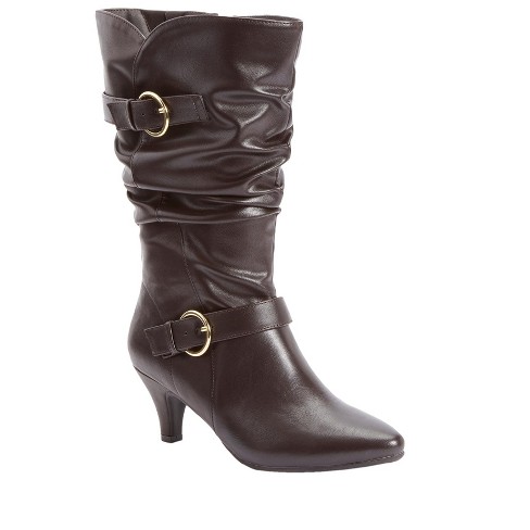 Wide calf hot sale slouch boots