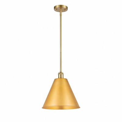 Ballston Cone - 1 Light Pendant In Industrial Style-12.75 Inches Tall and 12 Inches Wide