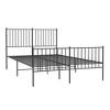 vidaXL Black Metal Full Bed Frame  with Headboard & Footboard, Heavy-Duty, No Mattress - 2 of 4