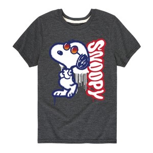 Boys' - Peanuts - Graffiti Snoopy Short Sleeve Graphic T-Shirt - 1 of 4