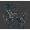 Capricorn Zodiac Sign Adult Crew Neck Short Sleeve Tee - 2 of 2