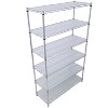Vynxaria Chrome Heavy Duty Utility Storage Shelves with Wheels - 6 Tier, 6000 lbs Capacity, 84"H x 48"L x 20"D - 4 of 4