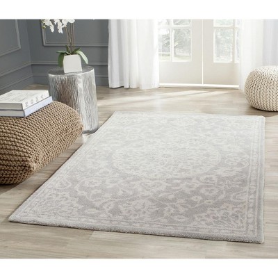 Bella 4' x 6' Gray and Silver Hand-Tufted Wool Area Rug