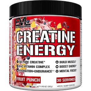 Evlution Nutrition Creatine Energy - Supports Muscle Growth, Boosts Energy & Cognition - 5g Creatine Monohydrate - B + C Vitamin Complex - 30 Servings - 1 of 4
