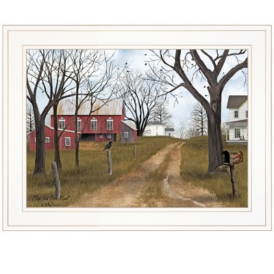 The Old Dirt Road By Billy Jacobs, Ready to Hang Framed Print, White Frame