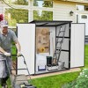 5x3FT Outdoor Storage Shed with Floor, Resin Garden Organizer Tool House with Lockable Door, Utility Tool Storage Shed for Backyard Garden Patio Lawn - 2 of 4