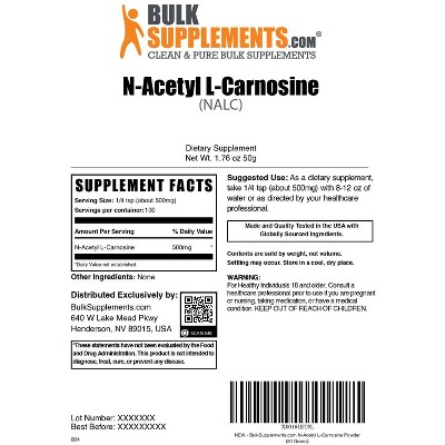 BulkSupplements N-Acetyl L-Carnosine (NALC) Powder