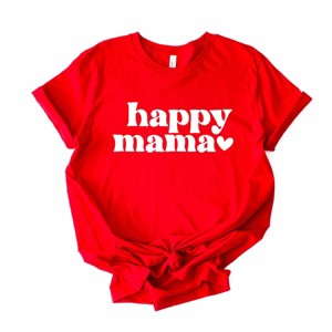 Simply Sage Market Happy Mama Puff Print Short Sleeve Tee - 1 of 4