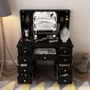 FUFU&GAGA LED Makeup Vanity with 9 Drawers Elegant Makeup Station - 3 of 4