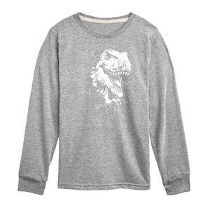 Boys' - Instant Message - Dinosaur Long Sleeve Graphic T-Shirt - 1 of 4