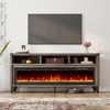 Amerlife 65" TV Stand with 60" Glass Electric Fireplace - 4 of 4