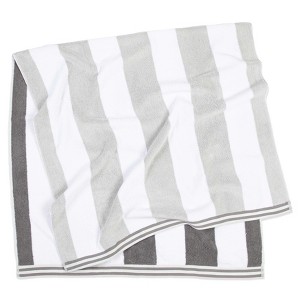Aston and Arden Striped Reversible Oversized Thick Beach Towel (35x70 in., 600 GSM), Luxury Pool Towel, Extra Large Bath Towel - 1 of 4