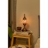 Kafthan 14.5 in. Handmade Multicolor Center Large Mosaic Glass Table Lamp with Brass Color Metal Base - 3 of 4