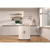 Kitchen Island with Barn Door and Wheels for Dining Room, Bathroom, Kitchen - 3 of 4