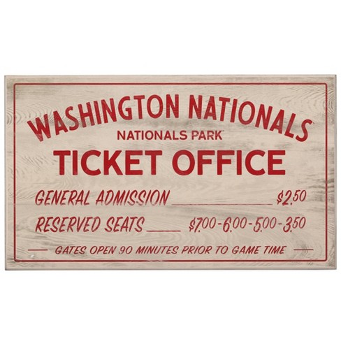 Washington Nationals Baseball Wood Sign