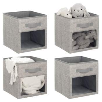 mDesign Fabric Baby Nursery Storage Cube with Front Window