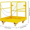 Forklift Safety Cage 36"x36" for 1 or 2 People, Forklift Man Basket 1200 Lbs, Foldable Forklift Work Platform for Changing Lights, Painting, Roof - 2 of 4