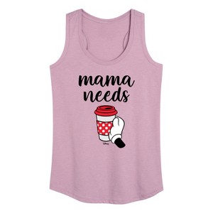 Women's - Disney - Mama Needs Coffee Graphic Racerback Tank - 1 of 4