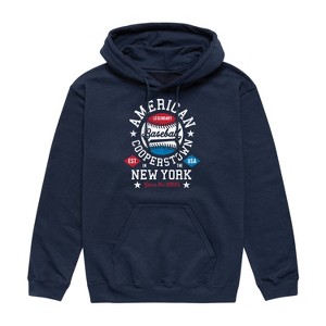 Men's - Instant Message - American Baseball Cooperstown Graphic Fleece Pullover Hoodie - 1 of 4