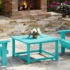 WestinTrends Malibu Low Outdoor HDPE Square Patio Coffee Table - 2 of 4