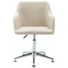 vidaXL Swivel Office Chair Cream Fabric - 2 of 4