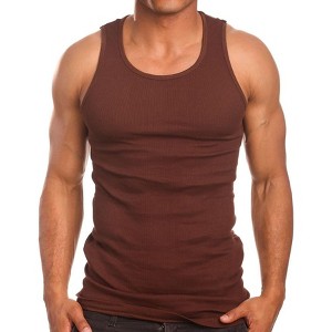 3 Pack PRO 5 Men's A-Shirt Undershirt Cotton Muscle Shirt Pre-Shrunk Tank Top - 1 of 1