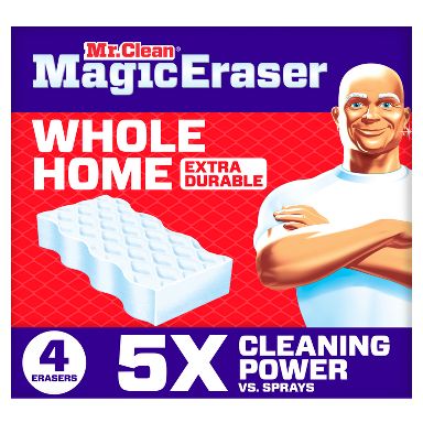 Mr. Clean Unscented Magic Eraser Whole Home Extra Durable Multi-Purpose Cleaner - 4ct