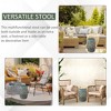 CAVINAS 13"x18" Ceramic Outdoor Small Side Table, Woven Lattice Outdoor Furniture Table, Outdoor Coffee Tables for Garden, Patio - 4 of 4