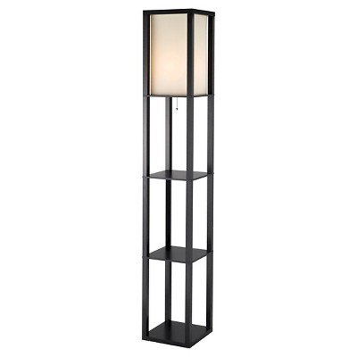 72" Titan Tall Shelf Floor Lamp Black - Adesso