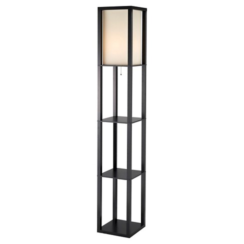 72 Titan Tall Shelf Floor Lamp Black, Floor Lamp With Shelves Target