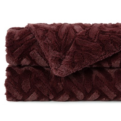 Brown Reversible Faux Fur Sherpa Toddler Blanket