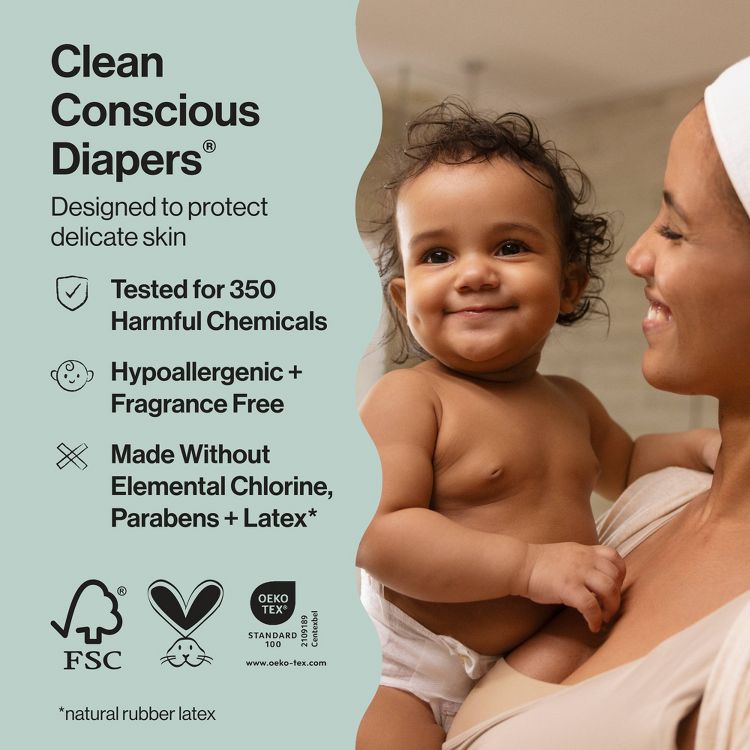 The Honest Company Clean Conscious Disposable Diapers - (Select Size and Pattern), 3 of 9