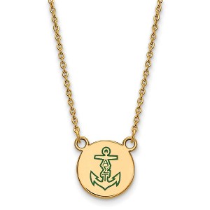 Black Bow Jewelry 14k Yellow Gold Plated Sterling Silver Alpha Sigma Tau Greek Life Necklace 18 Inch - 1 of 4