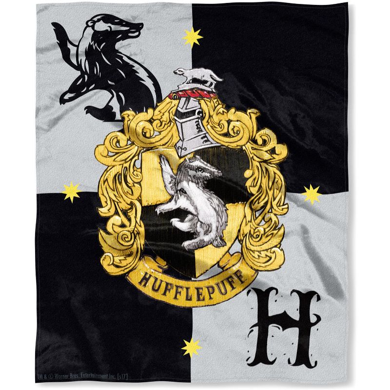 Harry Potter House Crests Silk Touch Throw 50" x 60"- Choose From All 4 Houses, 1 of 5