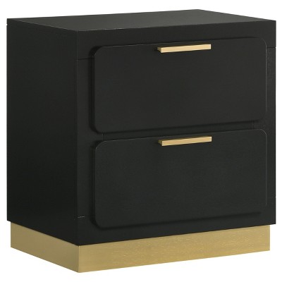 Coaster Home Furnishings Caraway 2-Drawer Nightstand Black