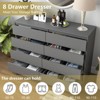 Resenkos Storage Dresser Furniture Unit, 6 Drawer Tall Standing Organizer for Bedroom, Closet - Grey - 3 of 4