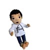 Our Brown Boy Joy Original My Friend White Hoodie Baby Doll 3 - 2 of 4