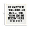 Slickblue Funny Aging Quote Wall Sign – “Turn Down Stereo to See” – Rustic 7x7 Wood Decor, Color Options - 3 of 3