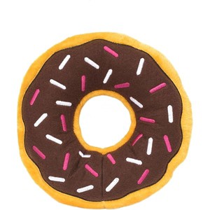 ZippyPaws Donutz - Squeaky Pet Toy for Boredom, Chew Toy with Stuffing, Funny Food Toy - Jumbo Chocolate Donut - 1 of 1
