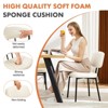 FURNIinspire Dining Chairs Armless Upholstered Mid Century Modern Dining Chairs With Faux Leather Comfortable Cushion Seat, White,19"*22"*32" - 4 of 4