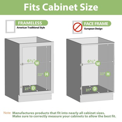 HomLux 3-Tier Pull Out Cabinet Organizer Spice Rack for Narrow Cabinet 6in W x 20?in D Slide Out Wood Shelves Storage for Kitchen — фото 3